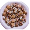 Wholesale 16mm brown Department Heavy Oil Hand-painted Round Beads Beaded DIY Mobile Phone Chain Keychain Material Jewelry Accessories
