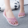 oly-83c36b63f8adb0e393b61df4565d646c Wholesale Flat Sandals Women's Summer Hollow Outer Beach Shoes Fashionable Crocs Korean Style Slip-On Women's Shoes