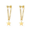 oly-83ce44d6765921ec6be6738a1d865acf Wholesale best selling five-pointed star earrings simple fashion titanium steel tassel long pendant earrings earrings