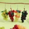 oly-83cfe04e7920f85fa33f255df1f42e21 Wholesale personality simulation three-dimensional fruit earrings earrings fun grape earrings sweet cherry fruit earrings earrings