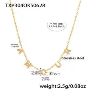 TXP304-5A Zircon Amour Necklace 405cm