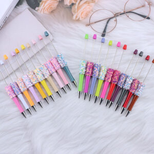 Wholesale DIY sequins beaded pen wholesale five-pointed star sequins creative cute beaded ballpoint pen stickers diamond cute pen