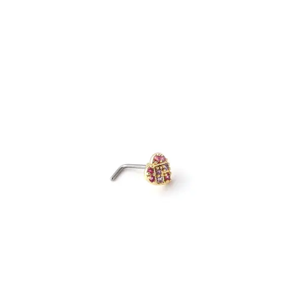 oly-83dcbde94116a32d0bd8ede82c304427 Wholesale 316L Stainless Steel Copper Zircon Nose Rings & Studs Flower Waterproof Non Tarnish Surgical Steel Women'S