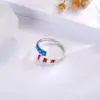 Wholesale Popular American Flag Ring Patriotic Independence Day Star Jewelry July 4Th Day Gift Manufacturer Wholesale