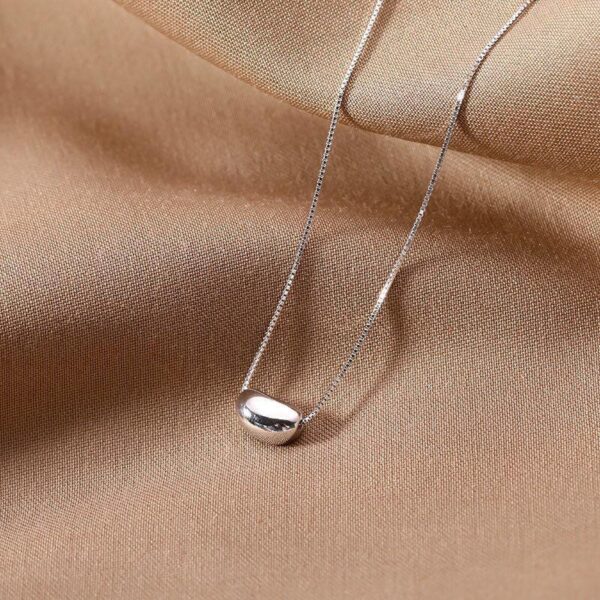 oly-83e9ffc2251d201bdea0c5424da355b3 Wholesale S925 Sterling Silver Acacia Bean Necklace Chain Valentine's Day Gift
