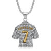 oly-8409c84574adc7b9a2a3129f5631c750 Wholesale Card Popular Hip-Hop Hiphop Jewelry Titanium Steel Gold-Plated Diamond Jersey Pendant Necklace