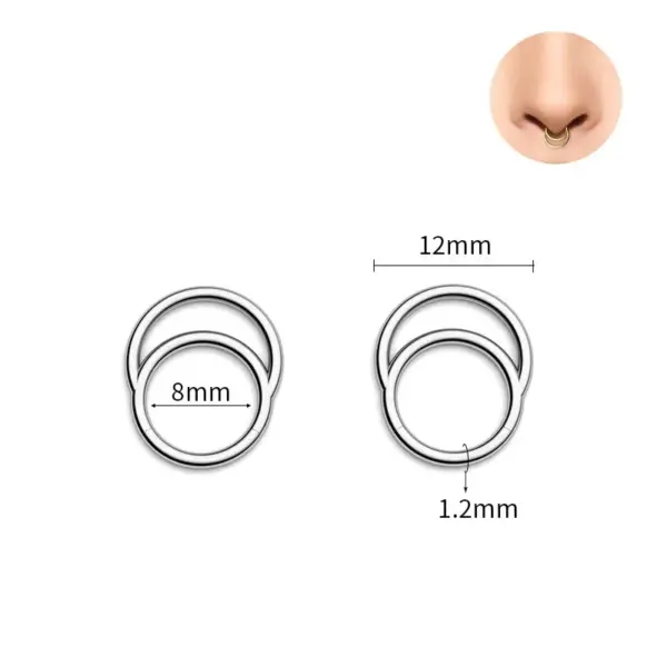 Wholesale 1 Piece 304 Stainless Steel Basic Nose Rings & Studs Solid Color Ear Cartilage Rings & Studs Nose Pin