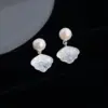 Wholesale Geometric Healing Earrings For Women In Copper With Crystal Inlay, Featuring 0.03µm Coating And Copper Ear Pins