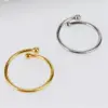 Wholesale 304 Stainless Steel Solid Color Ion Plating (IP) 18K Real Gold Plated Simple Style Classic Style Waterproof Non Tarnish Inlay Gold Open Rings
