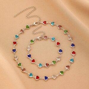 White k love bracelet + necklace