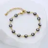 Wholesale 304 Stainless Steel Devil's Eye Simple Style Enamel Bracelets