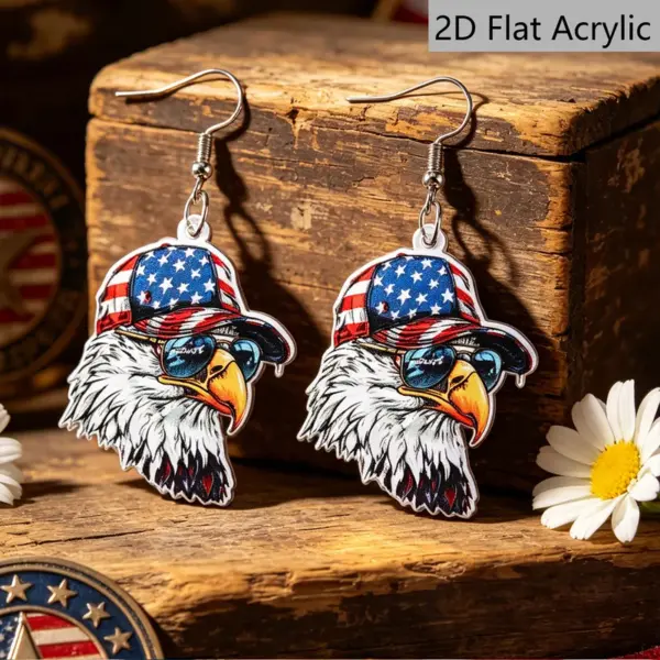 Wholesale Retro Statue Print Drop Earrings For Women In White And Red Acrylic With 304 Stainless Steel Ear Pins