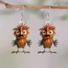 Wholesale Creative Design Rooster 2D Acrylic Earrings Vintage Fashion Unique Chicken Earings Unisex Animal Zodiac Pattern Iron Post