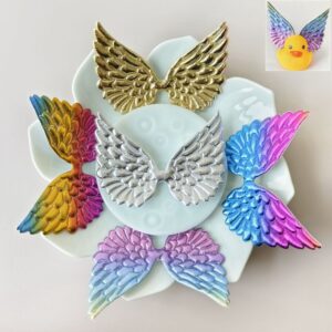 1 set of spotted wings without repetition random color (8*6)