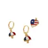 Wholesale Pentagram Enamel Alloy Earrings For Independence Day