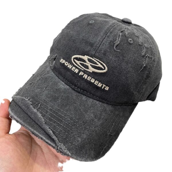 oly-847b1b46d114d1ca5465da4b17b30437 Wholesale style letter embroidery ripped distressed all-match baseball cap Women's fashionable sun-proof sun-proof western style peaked cap