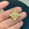 Wholesale 1 Piece Copper Artificial Pearls Rhinestones Cross