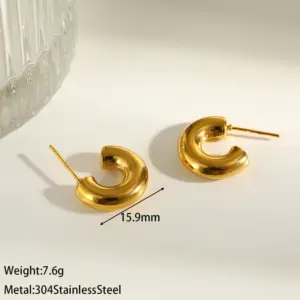Gold-tone Textured Earrings