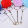 oly-8497828c21691a657918baa680f9b771 Wholesale DIY Fur Ball Rivet Beaded Keychain Creative Plush Pendant Luggage Jewelry Accessories Keychain Manufacturer