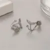 Wholesale Fish Tail Stud Earrings For Women With 925 Sterling Silver Posts, Copper Base Electroplated In 14K Real Gold And Freshwater Pearl Inlay