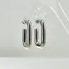 Wholesale E78 Style 304 Stainless Steel Earrings For Women Design 18K Gold Geometric C-shaped Stud Earrings Heart-shaped Electroplated