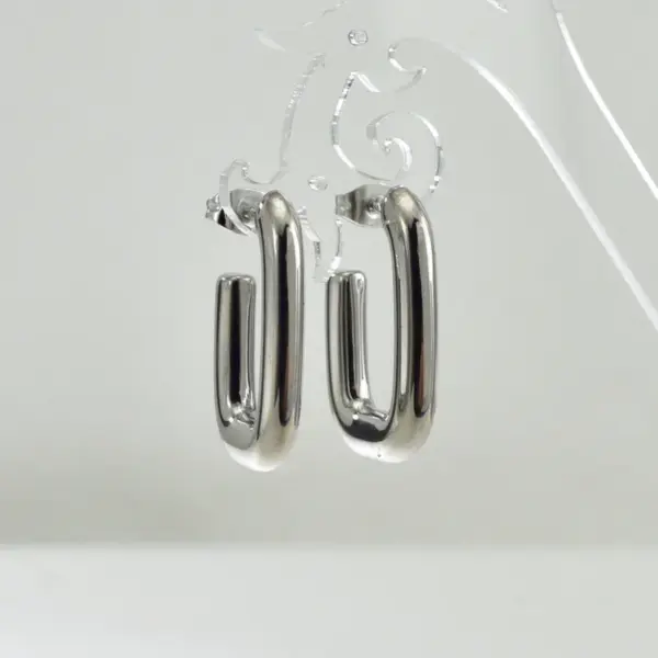 Wholesale E78 Style 304 Stainless Steel Earrings For Women Design 18K Gold Geometric C-shaped Stud Earrings Heart-shaped Electroplated