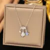 Wholesale Starfish Pendant Necklace For Women With Inlay Artificial Rhinestones, 18K Real Gold Plated Copper, Water Plating, Cable Chain