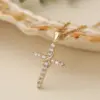 Wholesale Jewelry Retro Simple Style Commute Cross Copper Cable Chain Pendant Necklace
