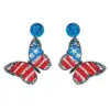 oly-84afc6c78612c08992fe15b779b1ceff Wholesale Earrings Wooden Printed American National Day July 4 Independence Day Ornament Donut Earrings