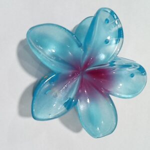 15#Transparent plumeria-all blue 8cm