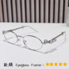 oly-84c42f5f2c221c7e186490ec60ae5357 Wholesale Metal Diamond Oval Small Frame Glasses In-style Resin Anti-blue Glasses Rhinestone Plain Y2K Sunglasses