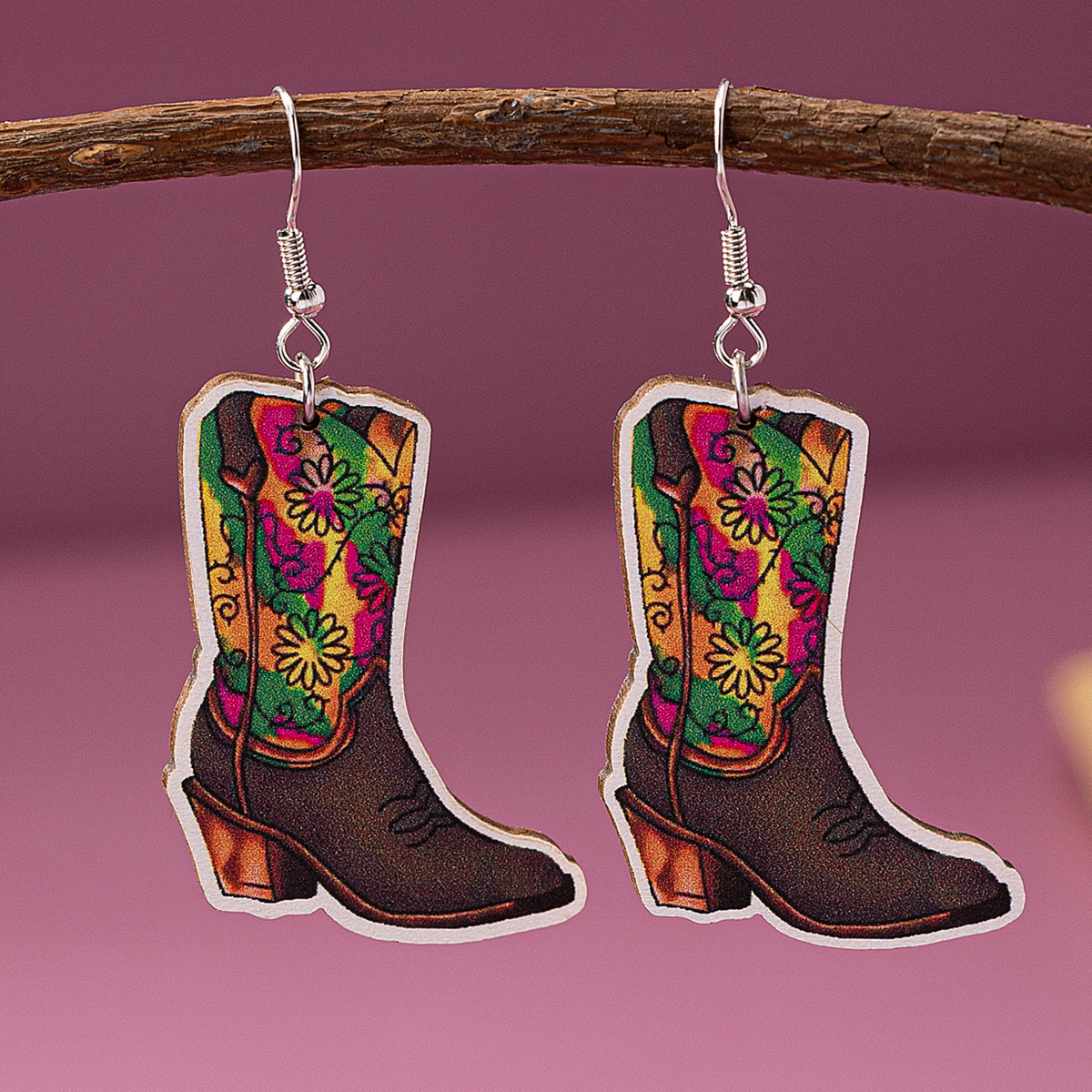 Wholesale Qingdao Daiwei Europe and America INS Explosions Jewelry Cross-border E-commerce Supply 1 Pair of Carnival Hat Boots Earrings Ladies