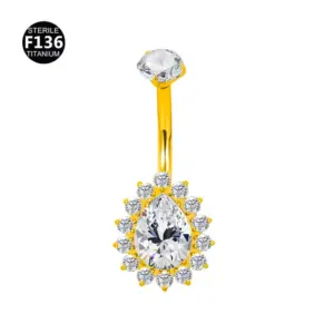 Water Drop Gold / 1.6x10mm