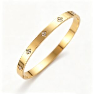 Twenty-diamond monogram bangle