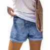 Wholesale Summer Denim Street Trendy Loose Pants Blue Mid-Waist Shorts Straight Leg Pants