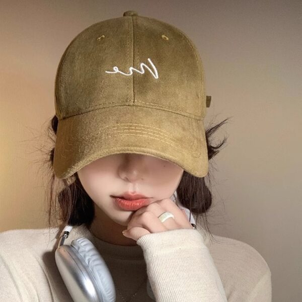 oly-851845dd5a1b0c8cf4e74b5d4541f004 Wholesale Japanese Style Sanding Big Head Simple Fashion Cap Men's Large and Deepened Face Small Casual All-match Baseball Cap Women