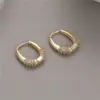 Wholesale U Shape Copper Earrings For Women With Zirconia Inlay And Copper Flat Backs