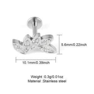Steel White Zirconium / 1.2*8*10.1 * 5.6mm