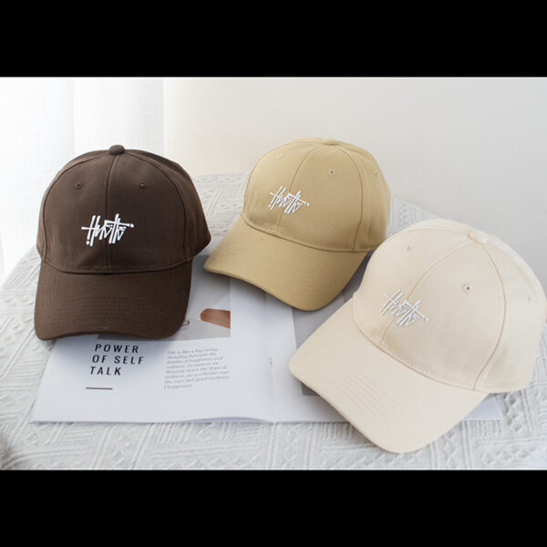 oly-854aaa19720f151924620303f772cf79 Wholesale Solid Color Offset Printing Art Letter Baseball Cap Women's Korean-style All-match Wide-brimmed Face Small Soft Top Big Head Hat for Men