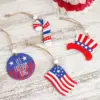 oly-856e1dbf05b16966dd7be3f32f6e2e47 Wholesale American Flag Wooden Hanging Ornaments For Independence Day Party, 6 Pieces