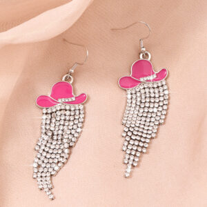 Rose red-silver tassel