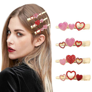 oly-8575e0797366944dfb1bfe3728c0f99d Wholesale Valentine's Day Red love hair clip fashion shiny crystal sweet heart hair accessories duckbill clip crocodile clip