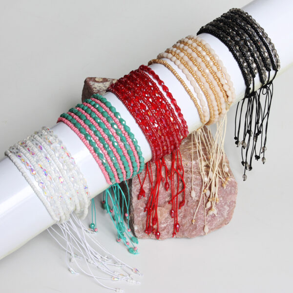 oly-857da9727762d264e4467f6caa7df48a Wholesale Bohemian Style Hand-Woven Double-Layer Xiaomi Bead Crystal Bracelet Girl's All-Match Bracelet Girlfriend Friendship Rope