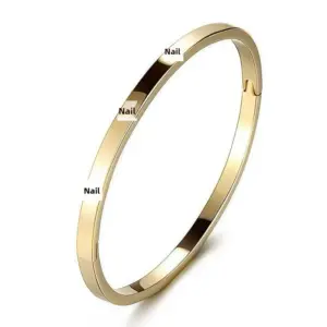 32B-E-10 Gold 4mm Full-studded Bracelet