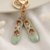 oly-859d99d479c009ad2bdac648cee6be87 Wholesale Ballet Shoes Key Chain Diamond-encrusted Boots Metal Keychain Pendant Cute Creative Small Gift