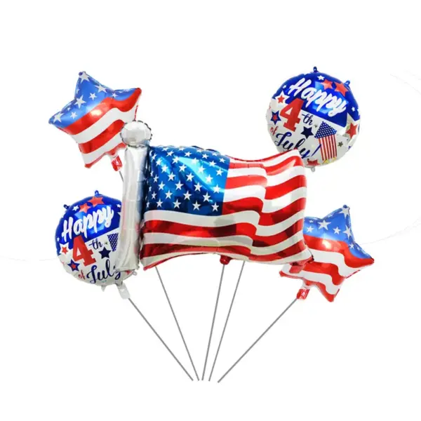 Wholesale 18inch Aluminum Foil Balloon Star Shape Celebration Decoration Party American Independence Day Outdoor Indoor Activities