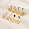 Wholesale Heart Shape Earrings For Women In 316 Stainless Steel With Waterproof Non Tarnish 18K Real Gold Plated PVD Coated 0.03µm Thickness