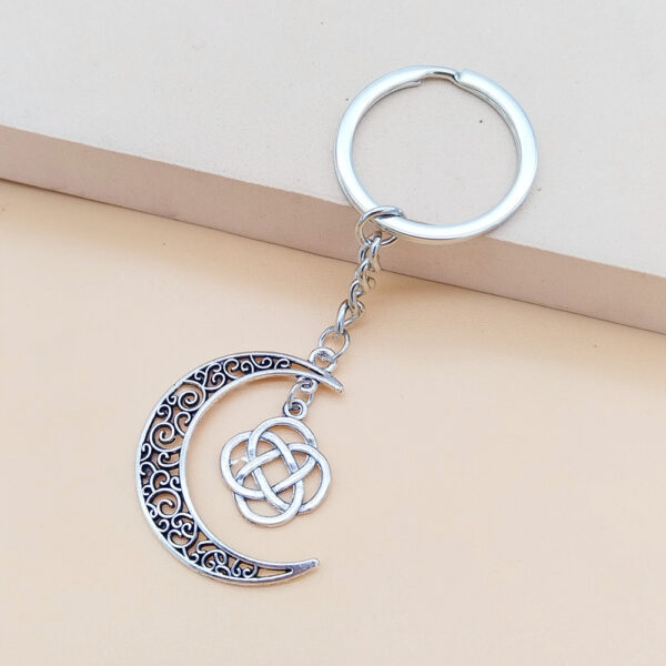 oly-85abcd3f317c39ab603cdffe34bc28e6 Wholesale Five-Pointed Star Sun and Moon Pendant Retro Moon Combination Keychain Pendant