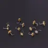 Wholesale 316L Stainless Steel Copper Ear Cartilage Rings & Studs Flower Waterproof Non Tarnish Surgical Steel Women'S