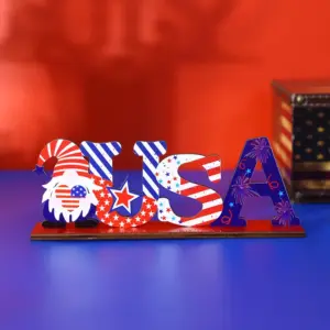 Type B Independence Day Wooden Ornament